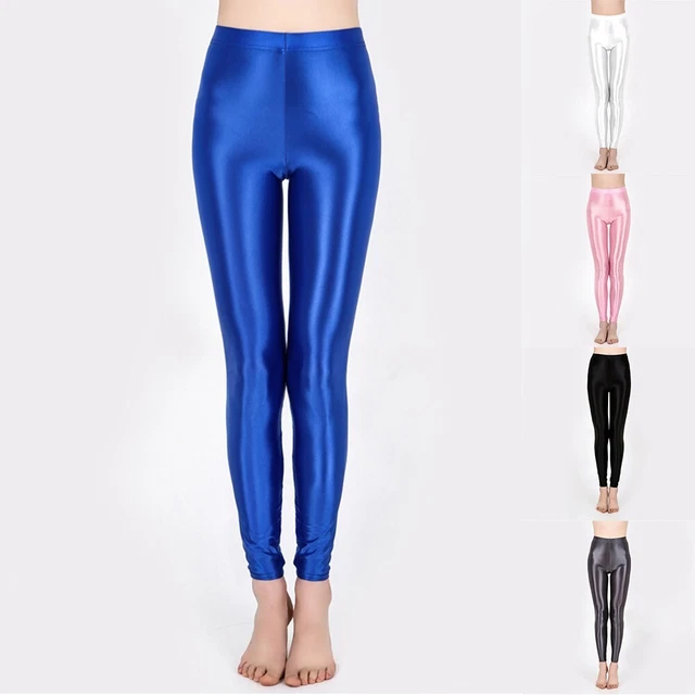 leggings satinés chatoyants bas gras taille haute collants neuf points