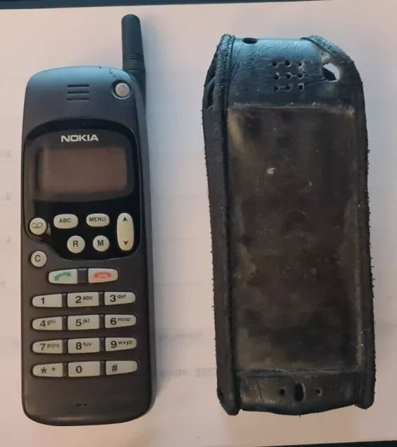 VINTAGE Nokia 1610 NHE-5SX Mobile Phone Rare 1996 Brick Type UNTESTED with Case
