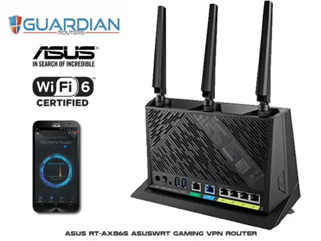 Asus RT-AX86S Fast WiFi6 AX5700 Smart VPN Router Inc 1 anno VPN Nord installata 3