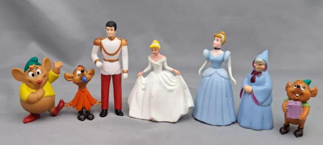 Disney Cinderella Jaq and Gus Mouse prince charming FAIRY GODMOTHER Lot 7