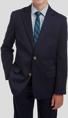 $185 Tommy Hilfiger Boy's Blue Classic Fit Suit Solid Jacket Blazer Size 4