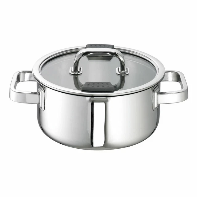 Schulte-Ufer Rio i Bratentopf mit Deckel, Kochtopf, Topf, Edelstahl, 20 cm