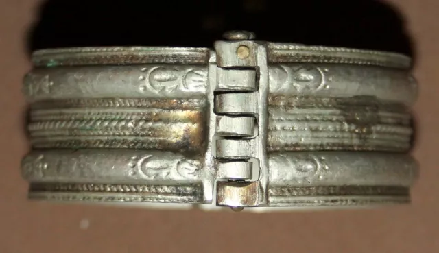 Antique Greek Folk Silver Woman Hinged Bracelet