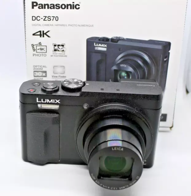 Panasonic LUMIX DC-ZS70 24-720mm Leica Lens Super Zoom Digital Camera + 4K Video