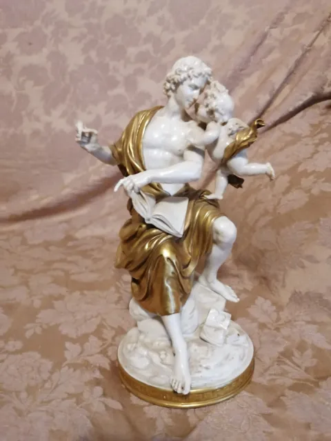 Importante Scultura Di Giuseppe Cappe' Fine Porcellana Di Capodimonte