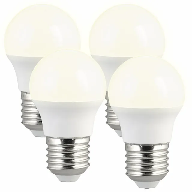 Luminea 4er-Set LED-Lampen, E27, 3 Watt, G45, 240 Lumen, warmweiß, E
