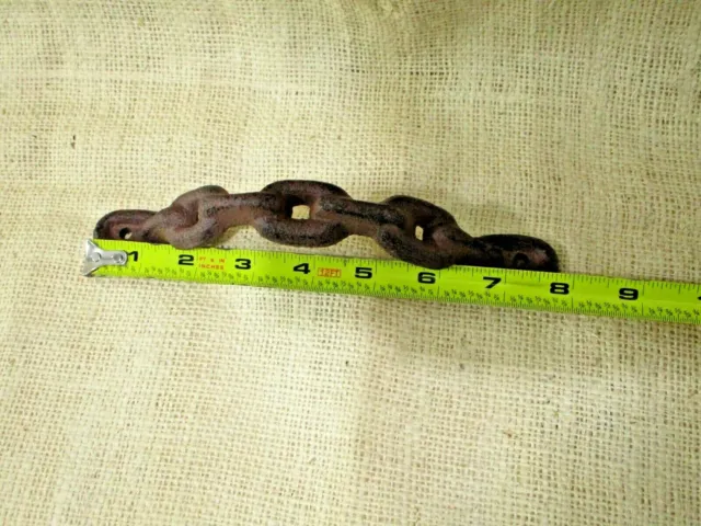 4 Large Cast Iron Antique style CHAIN Barn Handle, Gate Pull, Shed Door Handles 7