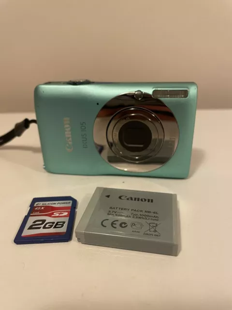 Canon IXUS 105 12.1MP Digital Camera - Light Blue