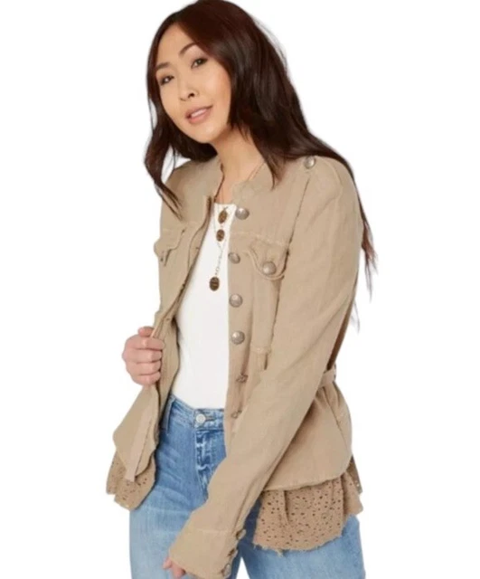 Veste En Cuir Free People – Neuve Avec étiquette, Taille XS, Couleur Sable, Doublure Coton