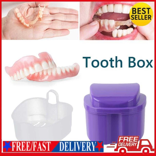 Contenitore a rete per appendere denti finti pulizia contenitore a rete (viola)