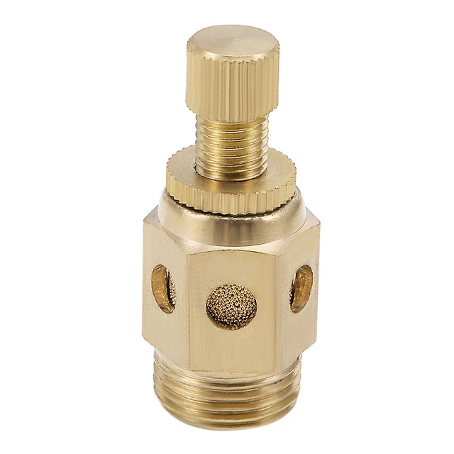 Haut  échappement air pneumatique réglable cuivre BSPT 3/8 Or 1pcs