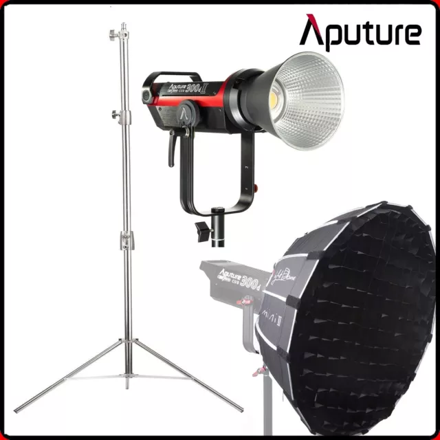 Aputure LS C300d II 5500K LED Video Light V-Mount +Light Dome mini II+2.8M Stand