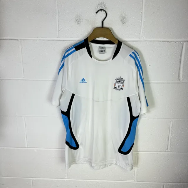 Adidas Liverpool Football Shirt Mens Medium White Blue 2011/12 Third Kit 3rd