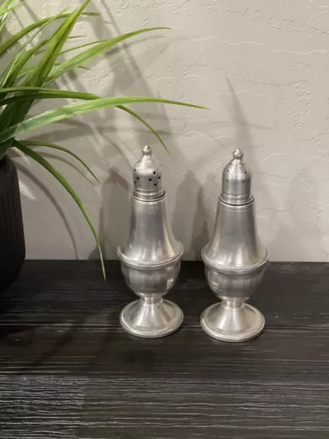 Pair Duchin Creations Sterling Silver Weighted 5" Salt & Pepper Shakers