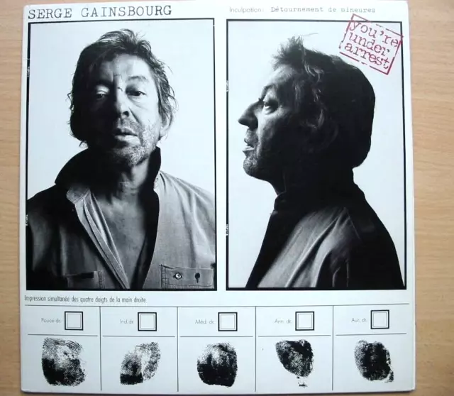 Serge Gainsbourg   33  tours disque vinyle  "You're under arrest" 1987