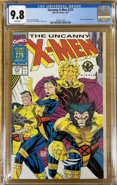 💥X-Men #275 Cgc 9.8 Marvel Comics 1991 Wrapround Gatefold Cover Jim Lee Nm/M 💥