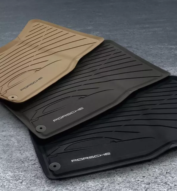 Porsche Macan Gen 1 All Weather Rubber Floor Mats 2014 to 2018 - Genuine Porsche