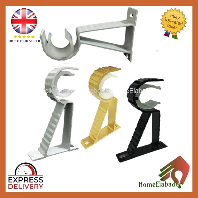 Curtain Pole Brackets Heavy Duty Curtain Rod Drapery Pole Supports 25 mm Rod