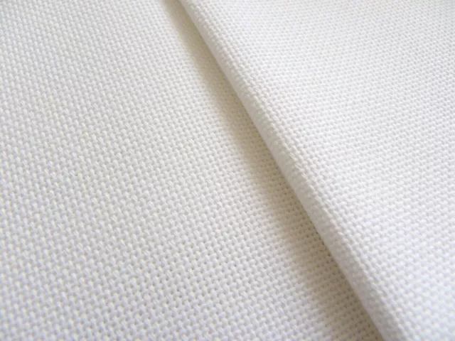 White Davosa 18 Count Zweigart even weave fabric - various size options