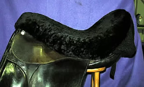 Sheepskin Seat Saver For a Dressage Jumping or all purpose Black AUSTRALIAN MADE