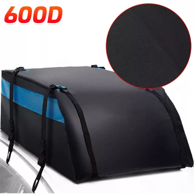 600D Sac de Toit Voiture Noir pour Voyage PVC Coffre De Toit Voiture Imperméable