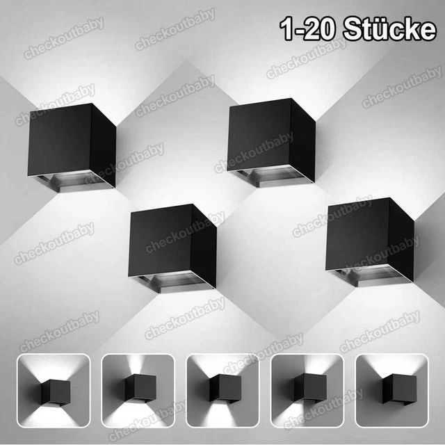 GOOSKI LED Wandleuchte IP65 - 6W Up & Down Licht | Moderne Wandlampe Für Innen & Außen