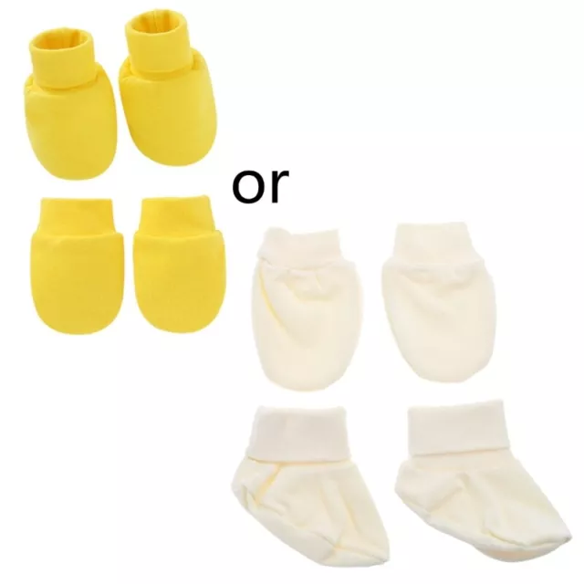 Soft Cotton Hands Foots Ankle Socks for 0-12 Months Baby Infants Handguard Mitts