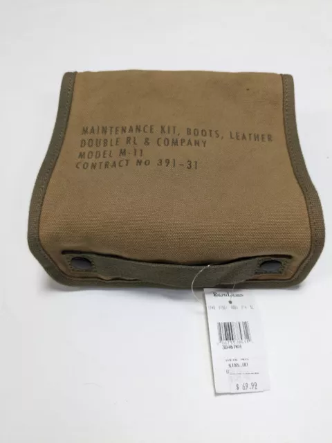 Double RRL Ralph Lauren Shoe/Boot Maintenance Kit Army Design W/O Shoe Shine NWT