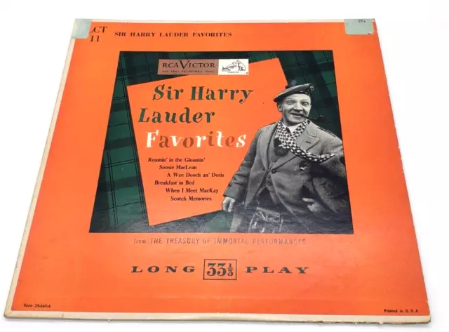 Sir Harry Lauder- Favorites RCA 10" LP LCT 11 VG+ Tested