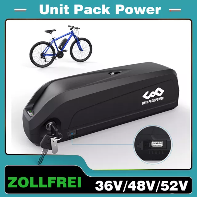 52V 48V 36V 24Ah 20Ah Hailong E bike Akku Li-Ionen für 1500W Motor mit Ladegerät