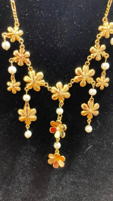Cezanne Yellow Sun Pendant Gold Plated Necklace 32" $63 NWOT #299877