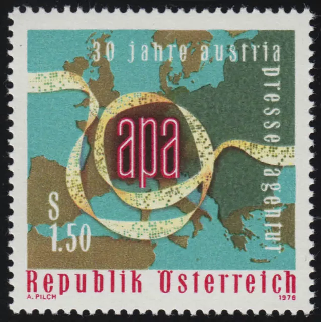 1533 30 Jahre Austria Presseagentur/ APA Landkarte Europa Lochstreifen 1.50 S **