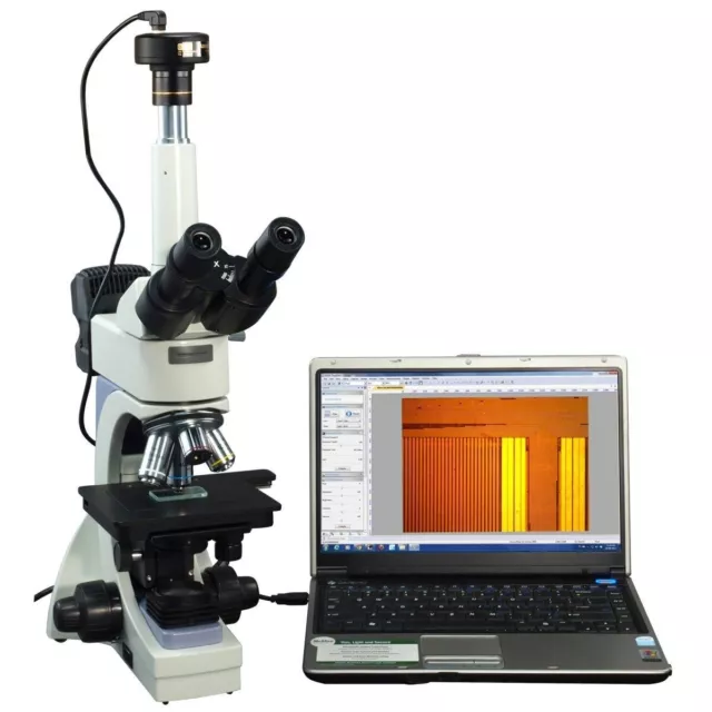 OMAX 40-2000X Infinity Metallurgical Microscope with Dual Lights+5MP Camera