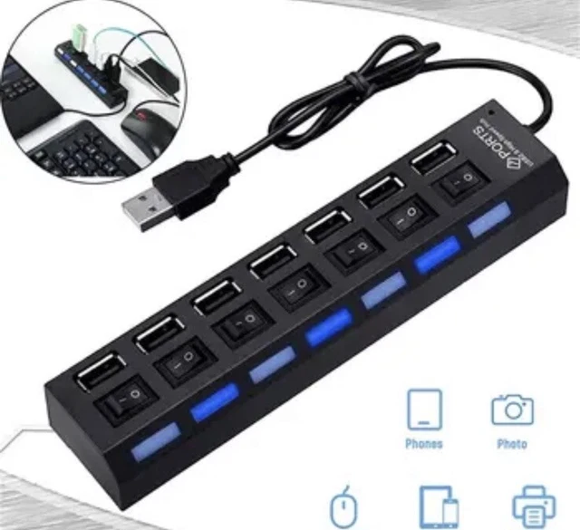 USB 2.0 Laptop 7 port extention - Adapter