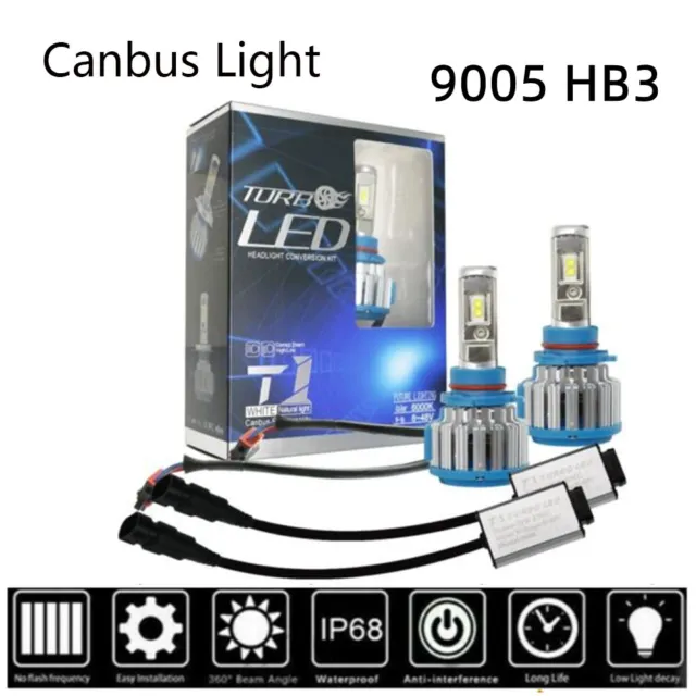 2PCS Canbus LED Headlight Bulbs H4 H1 H3 H7 H11 9005 9006 880 H13 12V 24V Turbo