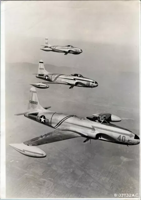 Lockheed P-80B Shooting Star Formation Large Vintage Original Usaf Photo F-80