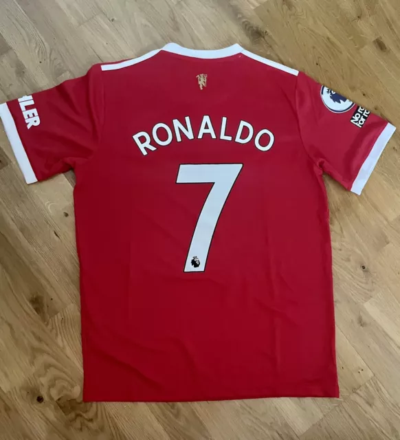 New Adidas Manchester United Home Football Shirt 21/22  Ronaldo 7 - Mens Medium