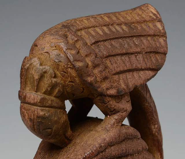 Early 20th Century, A Pair of Burmese Wooden Textile Tools in The Form of Bird 6
