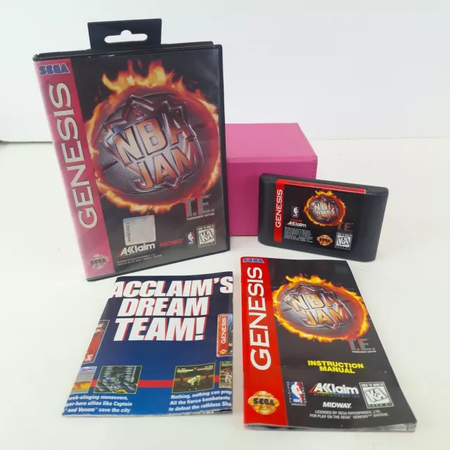 NBA Jam T.E. Tournament Edition (Sega Genesis, 1995) CIB Complete/Tested