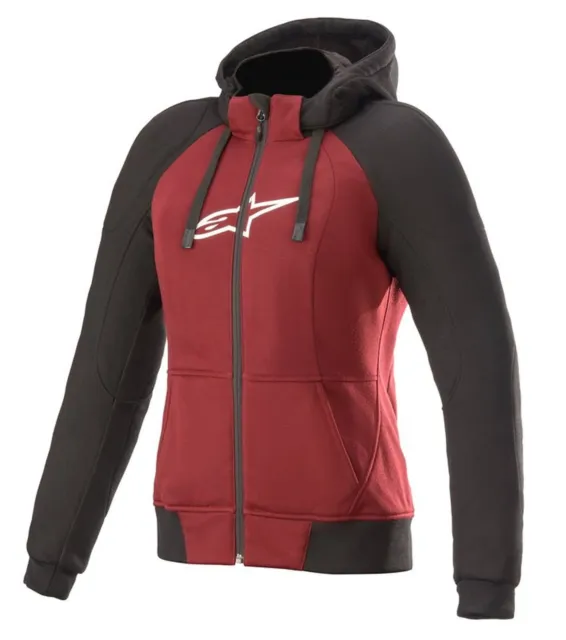 Sudadera Con Protecciones Alpinestars Estrella Cromado Sport Capucha para Mujer