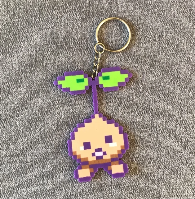 OMORI RPG GAME Sprout Mole Perler Bead Keychain (or Sprite Decor