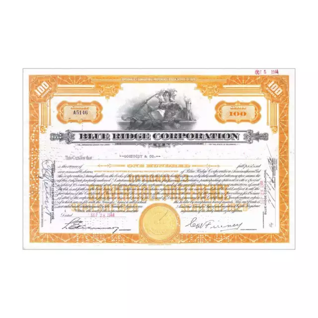 American General Insurance Aktie // 1-99 Aktien // orange // 1960er-70er