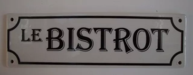 Door Plate Bistro French Style Porcelain