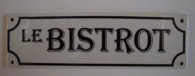 Door Plate Bistro French Style Porcelain