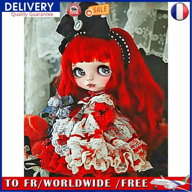 5D Diamond Painting Kit Big Eyes Doll Full Round Diamond DIY Mosaic