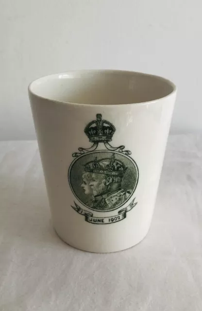 Very rare original 1902 George V11 &Alexandra Royal Doulton Antique china Beaker