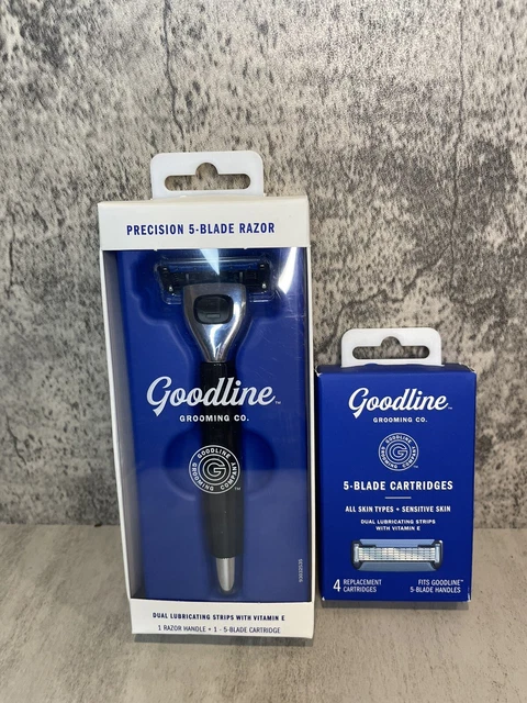 Cartuchos de repuesto Goodline Precision 5 hojas de afeitar y Goodline (4 piezas) negros