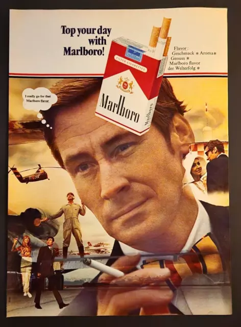 201) Marlboro Zigaretten Werbeanzeige Werbung Reklame 1969