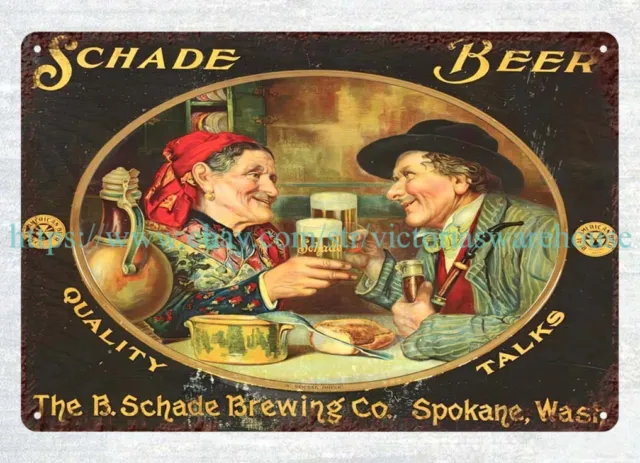 BAR PUB BEER Spokane Washington metal tin sign cool garage ideas