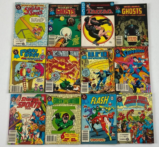 DC Blue Ribbon Digest 12pc Comic Lot Haunted Tank Ghosts Strange Sports Funny